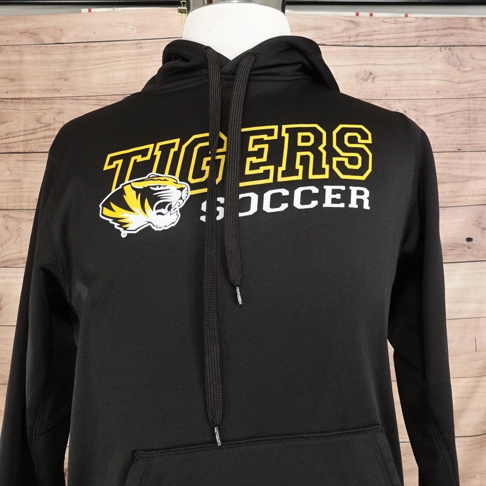Mizzou Tigers Soccer Hoodie Sweashirt Medium Black BSN Sports Polyester Pullover